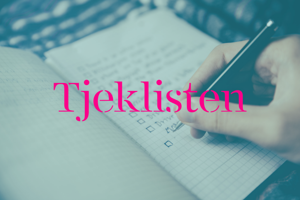 Tjekliste til studiestarten